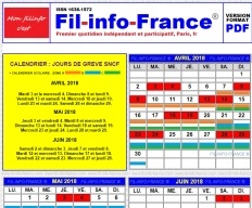 Calendrier grve SNCF - FIL-INFO.ORG